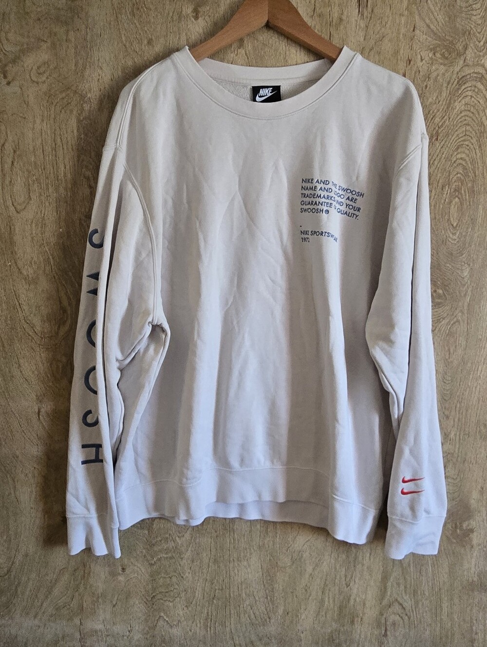 Nike Sportswear "Shoe Dog" Swoosh Text Crewneck Sweatshirt